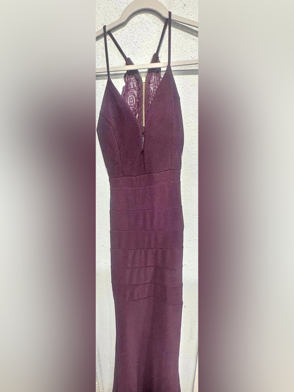 Embellish Strappy Maxi Dress in Purple Size Medium Like New